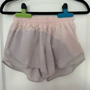 Lululemon Athletica Light Pink Two Tone Athletic Shorts